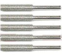 MTP TM confezione di 5 5/32" Diamond Chainsaw Sharpener Burr Stone file Fits Dremel Craftsman Chicago Black & Decker Husqvarna Ryobi Echo Poulan gas/elettrico motosega