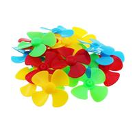 MTQY 20PCS Miniatura Motore DC 2mm Albero Elica Plastica Quattro Lama Elica Giocattolo Accessorio Tecnologia Fare Mulino A Vento Modello Adatto per Mini Fan Giocattolo Elettrico Telecomando Barca