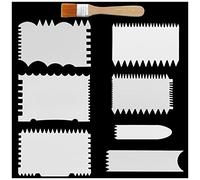 MTQY 7 in 1 vernice raschietto acrilico versamento swipe strumenti con pennello per tecnica di pittura acrilica