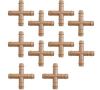MTQY Kit di irrigazione a goccia, 10 pezzi, raccordi per irrigazione a quattro vie, adatti per tubi a goccia da 1/2 "pollici, raccordi per irrigazione spinati, per patio, prato, giardino