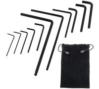 MTQY - Set di chiavi a brugola per chitarra, include 1 set/11 pezzi, strumento di riparazione con custodia portatile per chitarra, basso, ponte, capotasto di bloccaggio con vite di regolazione