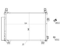MTR Condensatore Climatizzatore Con Asciugatore Per Toyota Yaris