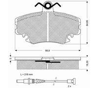MTR Kit Pastiglie Freno Frontale per Renault Twingo II CN0_ Clio BB _ CB _C06_