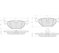 MTR Kit Pastiglie Freno per BMW 3er Compatto E46 E36 Saab 9-5 Familiare YS3E Rj