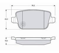 MTR Kit Pastiglie Freno Posteriore per Ford Kuga I S-MAX WA6 Volvo V70 II Sw Bw