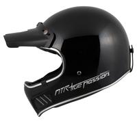 MTR Vintage-MX Evo Offroad Retrò Casco Nero L