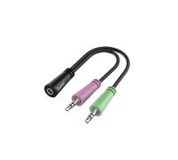 Hama 2xjack 3.5 Mm M To Jack 3.5 Mm H Cable Rosa