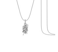 Mtrolls Bajrangbali - Ciondolo a forma di Dio Hanuman in argento (purezza del 92,5%) per bambini (fino a 4 anni) (catena a serpente: 30,5 cm), AMZ 384, piccolo, in argento Sterling, Small, Argento