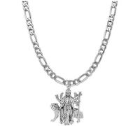 Mtrolls Collana con ciondolo a forma di Dea Durga Maa ro, in argento Sterling 92,5%, lunghezza 55,9 cm, con ciondolo in argento Sterling 1119, misura piccola, in argento Sterling, Small, Argento