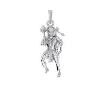 Mtrolls Medaglione per bambini con ciondolo a forma di Dio Hanuman Bajrang Bali in argento Sterling 92,5% puro, AMZ 44, piccolo, argento Sterling, Small, Argento sterling