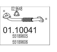 MTS 01.10041 Tubo gas scarico per FIAT STILO (192) STILO Multi Wagon (192)