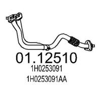 MTS 01.12510 Tubo gas scarico per VW GOLF III (1H1) GOLF II (19E, 1G1) Anteriore
