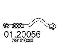 Tubo di scarico anteriore per silenziatore centrale 01.20056 MTS per KIA RIO II