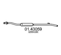 MTS 01.43059 Tubo gas scarico per RENAULT Thalia I (LB) THALIA II (LU1/2)