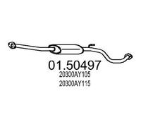 MTS 01.50497 Marmitta centrale per NISSAN MICRA III (K12) Micra C+C III (K12)