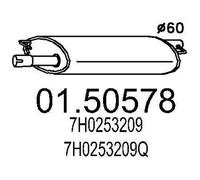 MTS 01.50578 Marmitta centrale per VW Transporter V Van (7HA, 7HH, 7EA, 7EH)