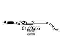 MTS 01.50655 Marmitta centrale per OPEL Corsa D Schrägheck (S07)