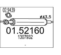 MTS 01.52160 Marmitta centrale