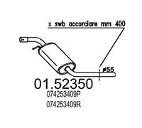 MTS 01.52350 Marmitta centrale