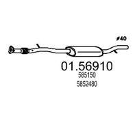 MTS 01.56910 Marmitta centrale per OPEL AGILA (A) (H00)