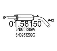 MTS 01.58150 Marmitta centrale per VW Polo Hatchback (6N1) POLO (6N2)