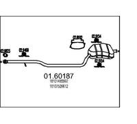 MTS 01.60187 Marmitta per MINI Hatchback (R50, R53) Cabrio (R52)