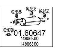 MTS 01.60647 Marmitta per SUZUKI SWIFT III (MZ, EZ)