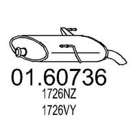 MTS 01.60736 Marmitta adatto per PEUGEOT 206 SW (2E/K)