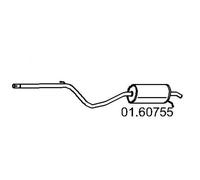 MTS 01.60755 Marmitta per VW Fox Hatchback (5Z1, 5Z3, 5Z4)