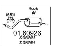 MTS 01.60926 Marmitta per RENAULT Clio III Hatchback (BR0/1, CR0/1)