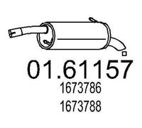 MTS 01.61157 Marmitta per FORD Fiesta Mk6 Hatchback (JA8, JR8) Fiesta Mk6 Van