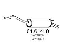 MTS 01.61410 Marmitta per VW Transporter IV Kastenwagen (70A, 70H, 7DA, 7DH)