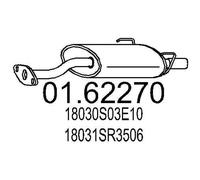 MTS 01.62270 Marmitta per HONDA CIVIC VI Hatchback (EJ, EK)