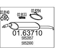 MTS 01.63710 Marmitta per OPEL Astra F Caravan (T92) Kadett E Van (T85)