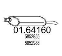 MTS 01.64160 Marmitta per OPEL Astra F CC (T92) Kadett E CC (T85)