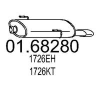 MTS 01.68280 Marmitta adatto per PEUGEOT 206 2 volumi /Coda spiovente (2A/C)