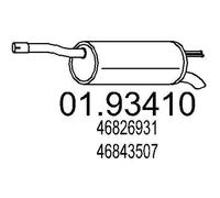 MTS 01.93410 Marmitta per FIAT Doblo Cargo (223) Doblo Station Wagon (119, 223)