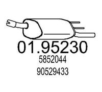 MTS 01.95230 Marmitta per OPEL Corsa B Hatchback (S93)