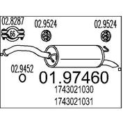 MTS 01.97460 Marmitta per TOYOTA Yaris Hatchback (P1)