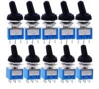 MTS-203 ON-ON/ON-OFF-ON AC125V 6A Interruttore blu 2/3 posizioni 3/6 pin Interruttori a levetta micro con aggancio MTS-102/103 MTS-202/203 5 pezzi/10 pezzi(MTS-102,5PCS_WITHOUT CAP)