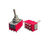 MTS-403 Red 4PDT ON-OFF-ON 12 pins Power Button 3 positions 2A/250VAC 6A 125VAC Rocker Toggle Switch NWPNLXEA(50PCS)