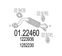MTS 01.22460 Tubo gas scarico