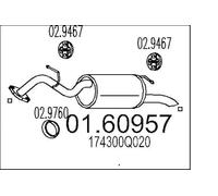 MTS Company 01.60957 - Silenziatore Posteriore