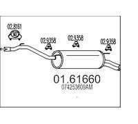MTS Company 01.61660 - Silenziatore Posteriore