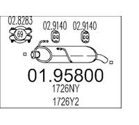 MTS Company 01.95800 - Silenziatore Posteriore