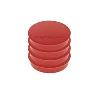 MTS Magnete - Magneti Discofix Standard, 30 x 8 mm, 4 pz, Colore: Rosso