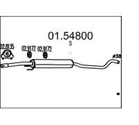 MTS Marmitta Centrale Marmitta per Opel Corsa C F08 F68 01.54800
