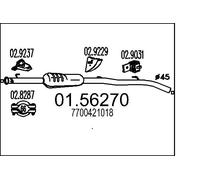 MTS Marmitta Centrale per Renault Clio II BB _ CB _ BB CB Thalia LU1/2_ 01.56270