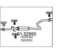 MTS Silenziatore Centrale Per Honda Civic VI Hatchback EJ EK MA MB MC 01.52950