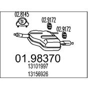 MTS Silenziatore Compatibile Per Opel Vectra C 01.98370